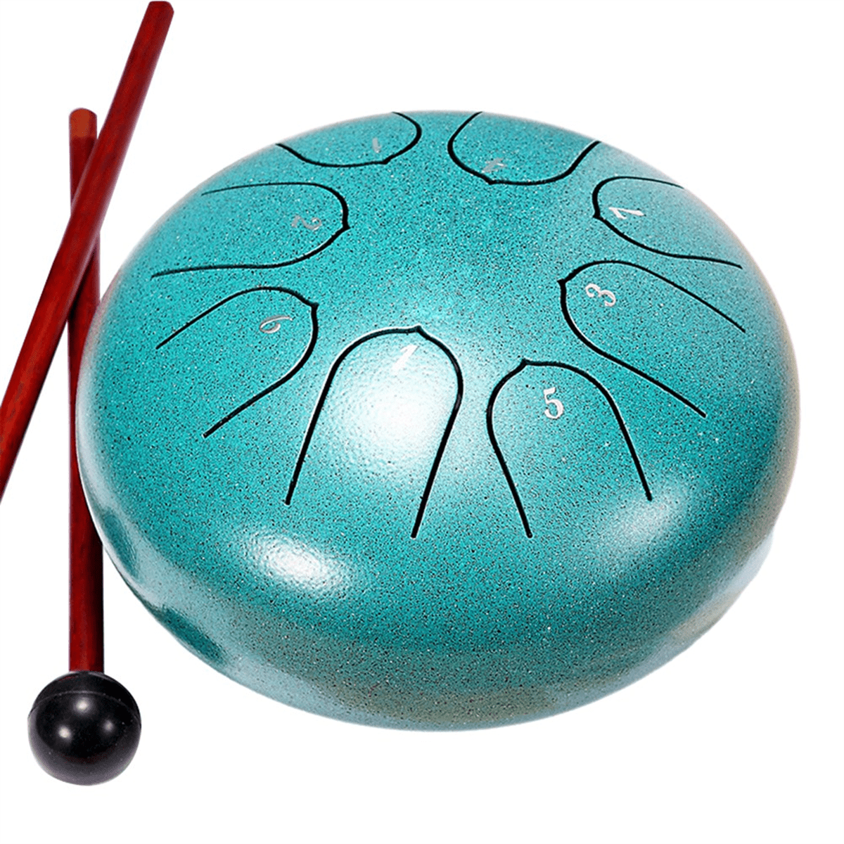 6Inch 8 Tone Hollow Drum Steel Tongue Drum Garden Rain Drum Steel Tongue Drum Outdoor Rain Drum Suitable for Beginners,A