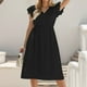 thumbnail image 2 of Vestido informal de mujer con cuello en V y cintura lisa - Tejido de poliéster - Estilo fresco - Tallas S-XL, 2 of 6