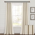 thumbnail image 6 of Happyyeah Farmhouse Stripe Yarn Dyed Eco-Friendly Recycled Cotton Window Curtain Panel Pair, 42" W x 95" L, Neutral - Classic Modern Rustic Charm - Eco Friendly Cotton Fabric, 6 of 9