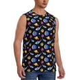 thumbnail image 2 of Haiem Men's Whales In Space Print Tank Tops Summer Sleeveless Cut Off Workout T-Shirts Fitness Vest Athletic Undershirts-3X-Large, 2 of 8