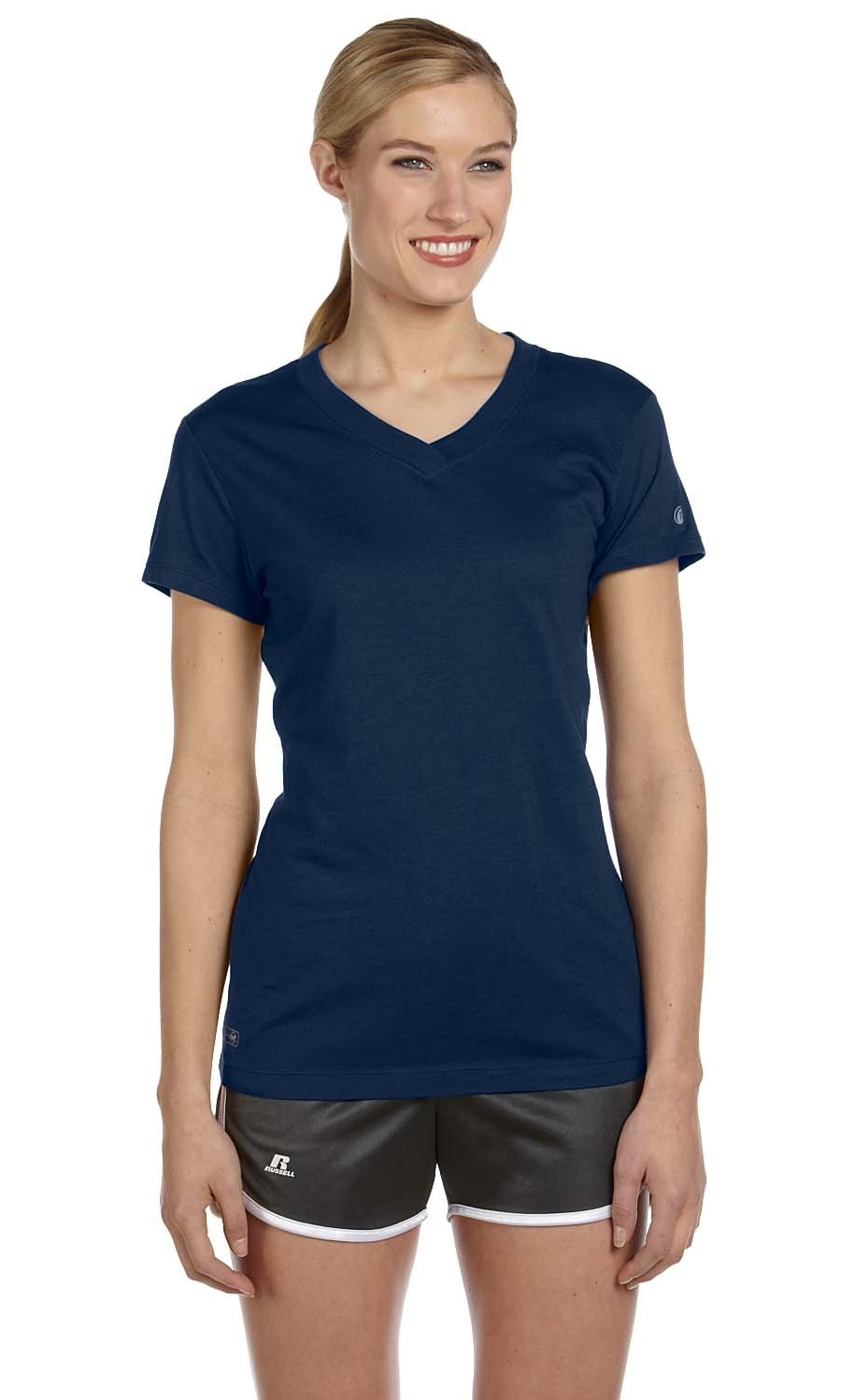 russell athletic v neck t shirts