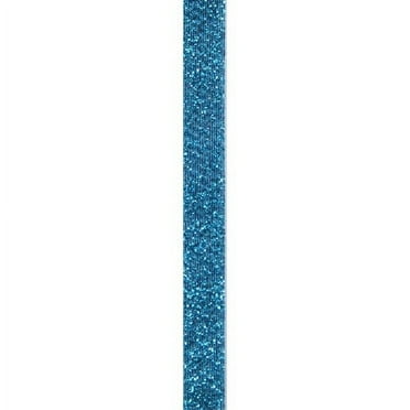 Simplicity Trim, Aqua 5/8 inch Metallic Velvet Trim Great for Apparel, Home Decorating, and Crafts, 3 Yards, 1 Each
