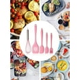 thumbnail image 4 of Silicone Kitchen Utensil Set, 5pcs Cooking Utensils Silicone Cooking Utensils Cooking Supplies Kitchen Tools Silicone Cooking Tools for Cooking Kitchen Gadgets Tools (Pink), 4 of 8