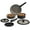 Black, variant on 8 Piece Removable Handle Cookware Set, Black, EverGood Ceramic Nonstick Coating, Oven & Dishwasher Safe