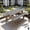 Black, variant on Garden Furniture Protector Set, 3 Pack Waterproof Table And Bench Covers For Backyard