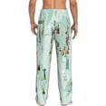 thumbnail image 3 of Bingfone World Travel Map Mens All Over Print Sleep Pajama Pants-X-Large, 3 of 9