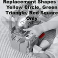 thumbnail image 5 of Replacement Parts for Tool Bench - Fisher-Price Laugh and Learn Busy Learning Tool Bench FYK55 ~ Replacement Shapes ~ Yellow Circle, Green Triangle, Red Square, 5 of 5