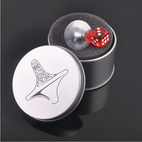 Quality Inception Totem Accurate Spinning Top Zinc Alloy Silver Vintage Toy WU 