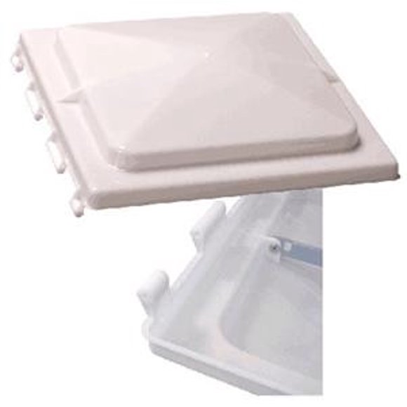 Ventmate Couvercle de Ventilation de Toit 63110 pour 14 Pouces x 14 Pouces; avec Charnière à Goupille; Blanc; Polypropylène; Simple; Emballage Ensaché