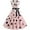 Pink, variant on Awdenio Dress Women Vintage Retro V-Neck Sleeveless Print Evening Party Prom Dress