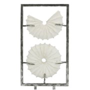 Ashland 16.25 Silver & White Floating Shells Tabletop Decor , Summer Home Decor