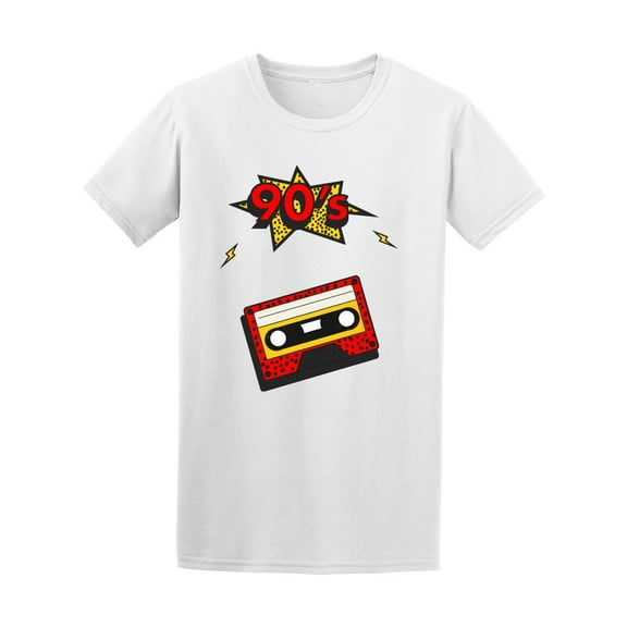 90'S Style  Cassette  T-Shirt Men -Image by Shutterstock, Male x-Large