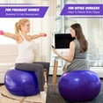 thumbnail image 3 of Exercise Ball 55-75CM Birthing Ball Stability Ball Included Quick Yoga Ball Pump Purple 2,000-Pound Capacity, 3 of 7
