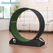 Cat Exerciser Wheel, 31.5 Inch Cat Toy Running Wheel Treadmill with Detachable Carpet for Indoor Cats, Plastic Wheel