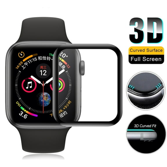 PENGXIANG 4 Pcs 40mm 3D Glass Screen Protector Cover for Apple Watch Series 5 4 3 2 1 (Clear)