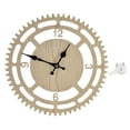 thumbnail image 2 of Wall Clock, Battery Operated Wood Industrial Wall Clocks With Hook For Living Room For Family For Office 1#, 2 of 8