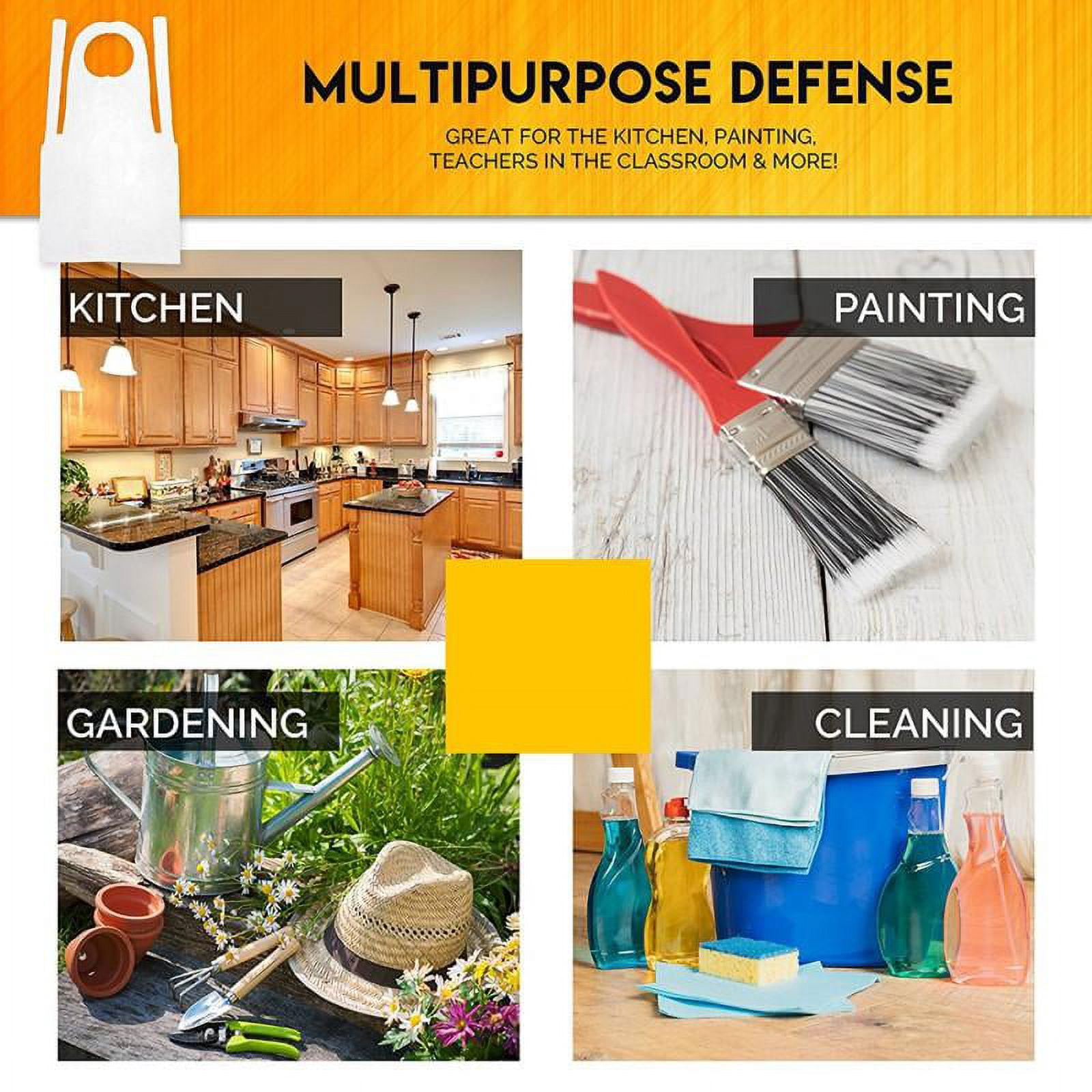 Disposable Aprons (100Pack), apron is Great for Painting Party, Cooking, Housework, Picnic etc.â¦Waterproof Aprons for Commercial or Household