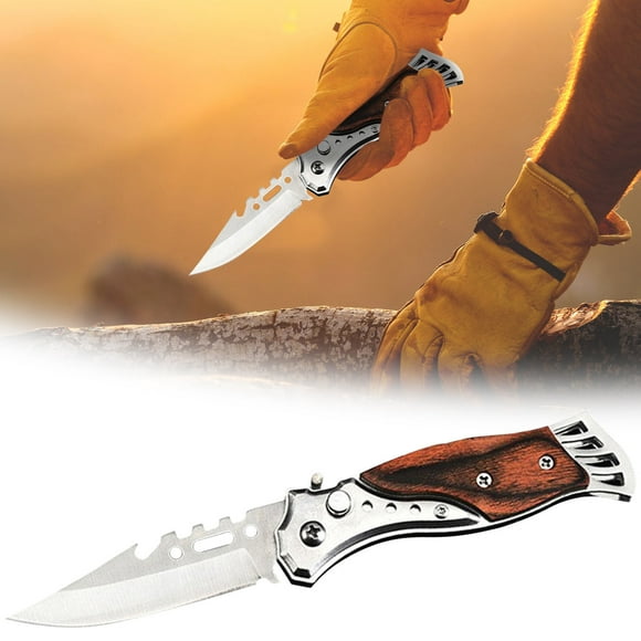 Stainless Steel Folding Pocket Knife – Outdoor Camping Hunting Tactical Foldable Blade with Secure Lock, Multipurpose EDC Tool for Hiking, Survival & Adventure