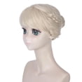 thumbnail image 1 of Peluca para cosplay, disfraz de anime de Elsa, fiesta de Halloween, 30 cm, 1 of 3
