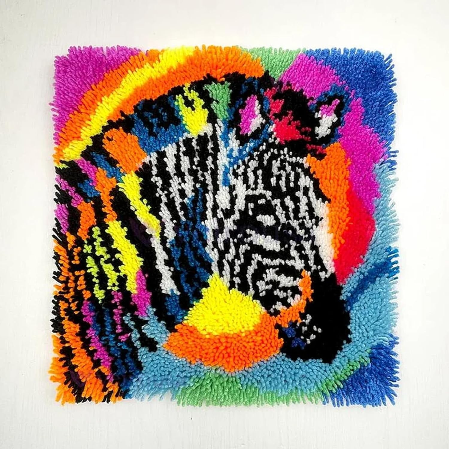 ShowNiceArt Latch Hook Kits for Adults, Cross-Stitch Cushion Cover for Home Sofa Decoration 17x17in