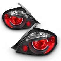 AKKON - For 03-05 Dodge Neon JDM Black Housing Tail Brake Lights Assembly Driver and Passenger Pair
