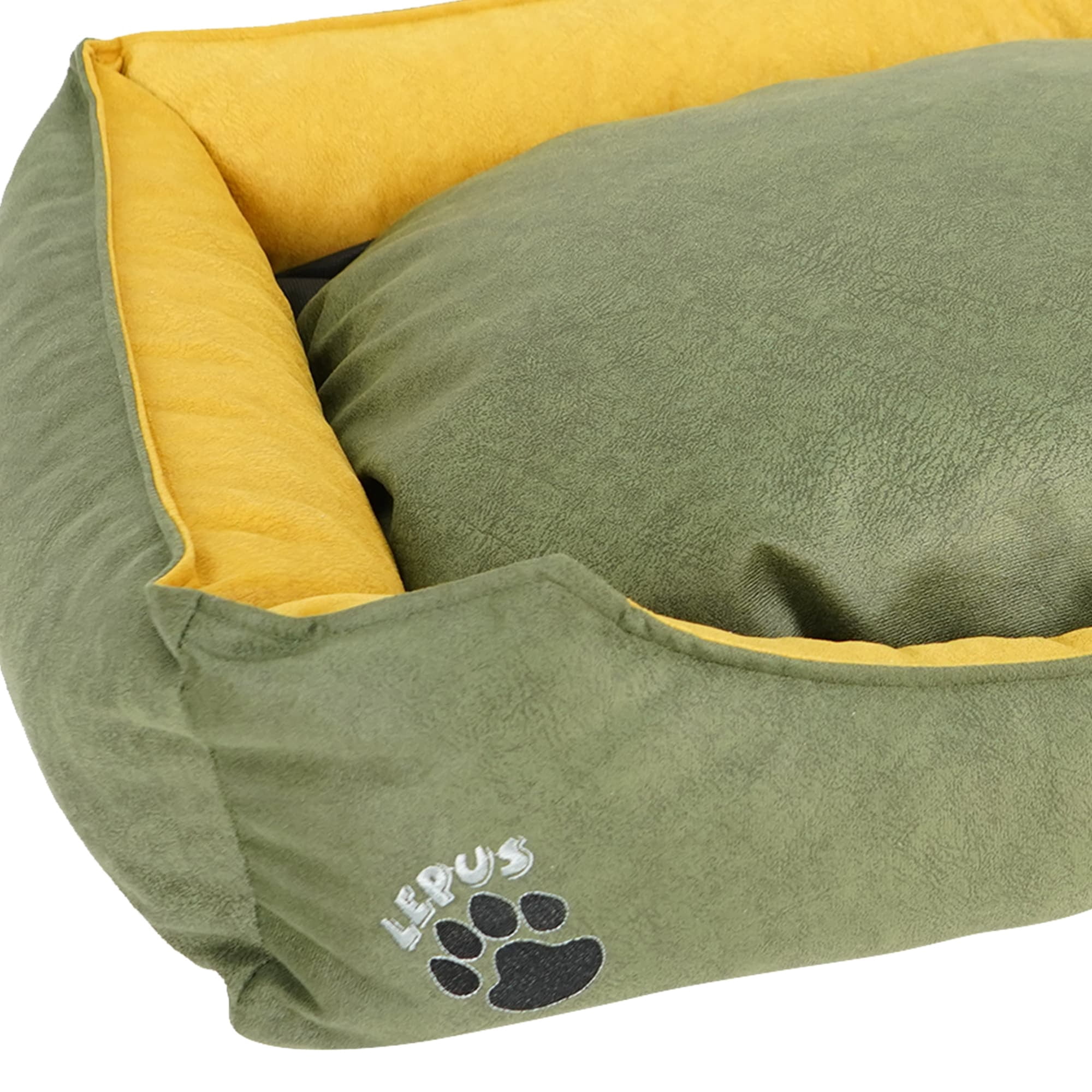 LEPUS Pets Washable Dog Bed for Small / Medium / Large Dogs - Durable Waterproof Sofa Dog Bed with Sides GREEN Medium