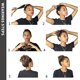 thumbnail image 5 of 100% H Bun Extens, Messy Bun H Piece Y H Scrunes Gnon Extenss para mujeres niñas Updo Donut Iece, Jet, 5 of 5