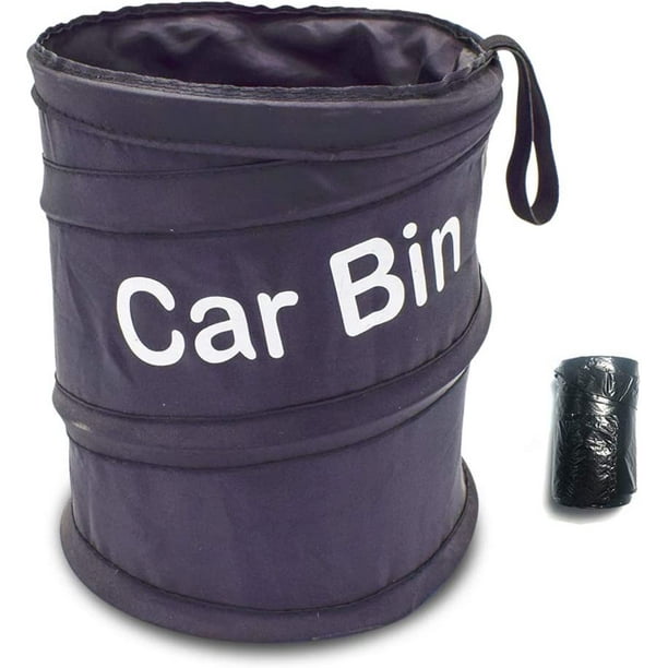 Car Garbage Can, Folding Outdoor Car Trash Can, Portable Car Bin with Garbage Bags