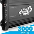 thumbnail image 5 of Lanzar 1 Channel Car Audio Amplifier, 3000 Watt, Monoblock, 2 Ohm, MOSFET, Nickel Plated RCA Input, Bass Boost Circuit, Electronic Crossover Network, Power Protection LEDs - HTG157, 5 of 7