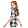 thumbnail image 3 of Girls School Uniform Short Sleeve Plaid Golf Polo Shirt Pullover Tops Collared T-Shirt for Kids School Uniform Shirt 3-13Y, 3 of 7