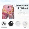 thumbnail image 3 of Haiem Abstract Pink Gold Splash Mens Swim Trunks with Compression Liner 2 in 1 Swimming Shorts Stretch Swimwear Quick Dry,Board Shorts-Small, 3 of 9