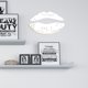 thumbnail image 3 of Forma de labio de plata Vinilo de pared Clear flexible Superficie lisa efecto reflectante Decoración del dormitorio para el fondo del hogar Decoración de arte 6 piezas Kearding HA012026-00, 3 of 7