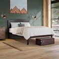 thumbnail image 2 of AFI Warren 14" Queen Wood Platform Bed Frame with Slatted Headboard, Espresso, 2 of 12