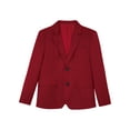 thumbnail image 3 of Manyakai Boys Classic Fit Sport Blazer Long Sleeve Lapel Suit Jacket Single Breasted Outerwear Coat Burgundy 12, 3 of 6