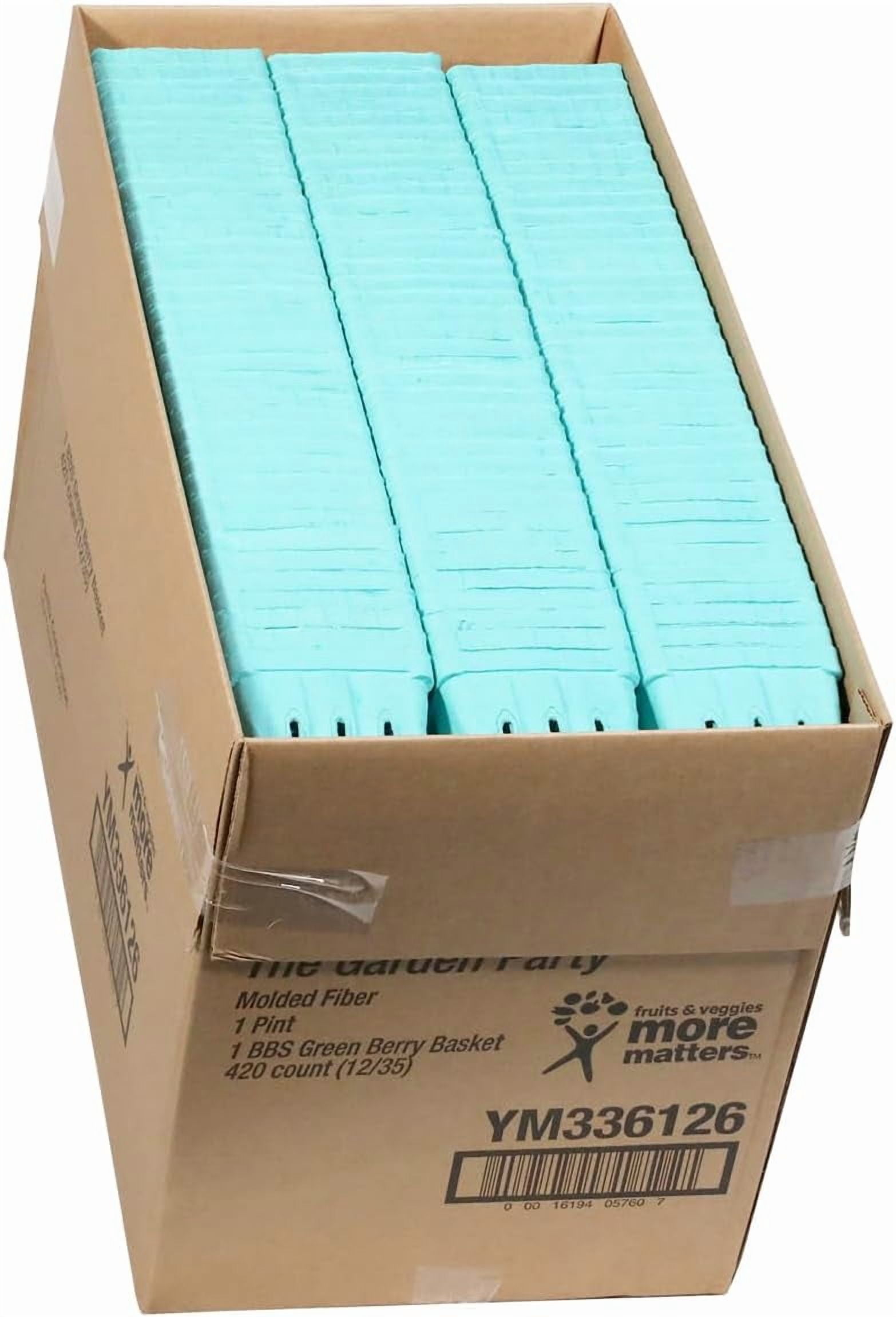 Pactiv Biodegradable M336126 Green Pulp 1 Pint Sized Berry Basket - 420 Per Case