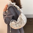 thumbnail image 5 of Bolso de mujer con diseño de nube plisado, nuevo bolso de alta calidad con diseño brillante y boca abajo, bolso cruzado de un solo hombro, bolso debajo del brazo, 5 of 5