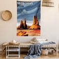 thumbnail image 2 of House Decor Tapestry, Major Canyon Fantastic Shadows and Contrasts with Digital Added Dimesions, Wall Hanging for Bedroom Living Room Dorm Decor, 60W X 80L Inches, Blue Orange, by Ambesonne, 2 of 5