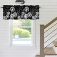 thumbnail image 5 of Dandelion Valances for Windows, Rod Pocket Kitchen Valance Curtains - Soft & Washable Small Window Treatment for Living Room, Bathroom, Spring Flower Plants Black 54x18inch, 1 Panel, 5 of 9