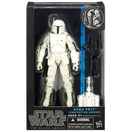 Star Wars Black Series Boba Fett Action Figure, Prototype Armor, White, 6 in