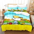 thumbnail image 3 of GP1 Snoopy 3 En 1 Juego De Ropa De Cama Sábana Edredón Funda De Dormitorio Lavable Cómodo Traje De Casa PG1, 3 of 4