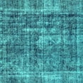 thumbnail image 1 of Ahgly Company Machine Washable Indoor Square Persian Turquoise Blue Bohemian Area Rugs, 4' Square, 1 of 4