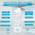 thumbnail image 4 of 52" Ceiling Fans with Lights, Remote Control Reversible Ceiling Fan, Quiet DC Motor 3 Blade Wood Ceiling Fans 6 Speed Levels, for Patio Living Room, Bedroom, Office, Indoor, Walnut, 4 of 9