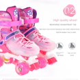 thumbnail image 3 of Patinage Chaussures Enfants Débutants Bébé Double Rangée Quatre Roues Garçons Filles Patins Enfants, 3 of 5