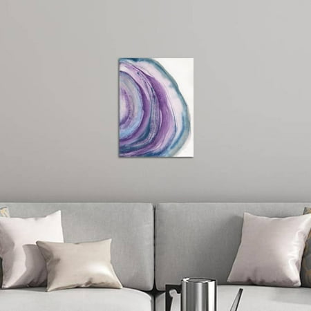 Watercolor Geode Ii Purple Agate Abstract Watercolor Print Wall Art By Chris Paschke Walmart Com Walmart Com