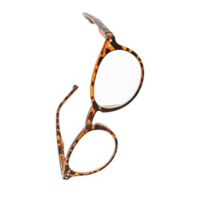 grinderPUNCH Lunettes de Lecture Rondes Ovales Légères pour Hommes et Femmes +4,50, Écaille