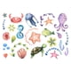 thumbnail image 3 of Adhesivos de pared con dibujos animados de animales marinos, tortuga, pulpo, caballito de mar, 3 of 4