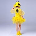 thumbnail image 5 of xfsWaSs Girls Clothes Easter Outfit Children's Sleeveless Tutu Dress Cartoon Bee Shaped Dress With Hat Holiday Party Performance Outfits 3-4 Years, 5 of 8