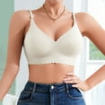 thumbnail image 2 of biudgviw Everyday Bras for Women Seamless Scalloped V Neck Adjustable Strap Push up Bras Lightweight Liftup Wireless Bras, 2 of 5