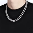 thumbnail image 1 of Hiphop-Inlaid Rhinestones Cuban Chain Rapper Pendants Jewelry Unisex Alloy  Necklace Bracelet, 1 of 10
