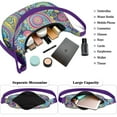 thumbnail image 3 of Lightweight Adjustable Strap Crossbody Bag Vintage Paisley Boho Floral Design Small Purse for Women Office Students Travel Outdoor Activities, 3 of 5